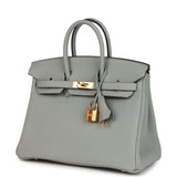 Hermes Birkin 25 Bleu Glacier Togo Gold Hardware