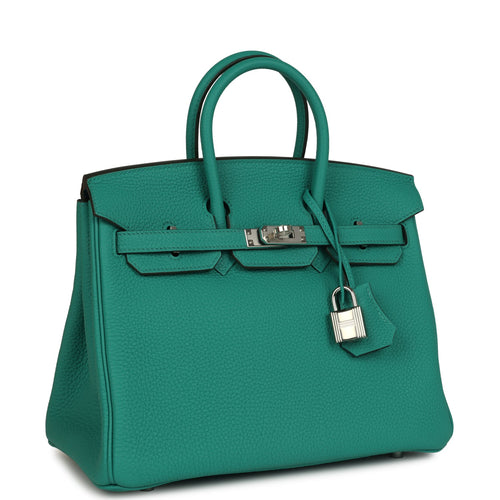 Hermes Birkin 25 Vert Verone Verso Togo Palladium Hardware
