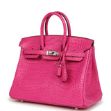 Hermes Birkin 25 Rose Shocking Matte Alligator Palladium Hardware