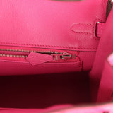 Hermes Birkin 25 Rose Shocking Matte Alligator Palladium Hardware