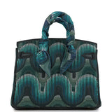 Pre-owned Jay Ahr Hermes Birkin 25 Vert Rousseau Togo with Geometric Embroidery Gold Hardware - Thumbnail View 5