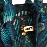 Pre-owned Jay Ahr Hermes Birkin 25 Vert Rousseau Togo with Geometric Embroidery Gold Hardware - Thumbnail View 7