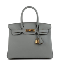 Hermes Birkin 30 Bleu Glacier Togo Gold Hardware Payment 1 of 2 for AF