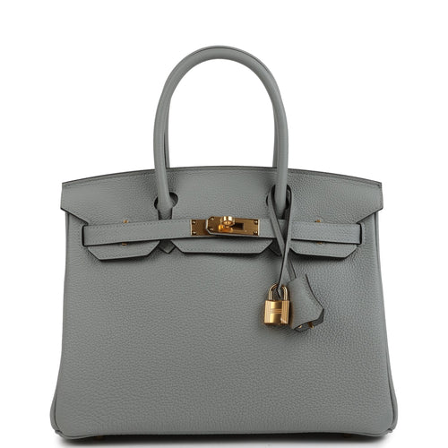 Hermes Birkin 30 Bleu Glacier Togo Gold Hardware
