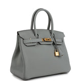 Hermes Birkin 30 Bleu Glacier Togo Gold Hardware