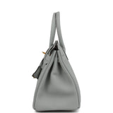 Hermes Birkin 30 Bleu Glacier Togo Gold Hardware