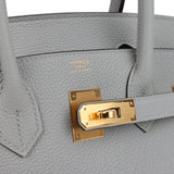 Hermes Birkin 30 Bleu Glacier Togo Gold Hardware