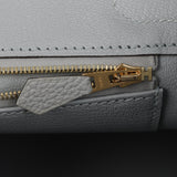 Hermes Birkin 30 Bleu Glacier Togo Gold Hardware