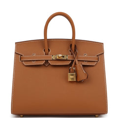 Hermes Birkin Sellier 25 Gold Epsom Gold Hardware