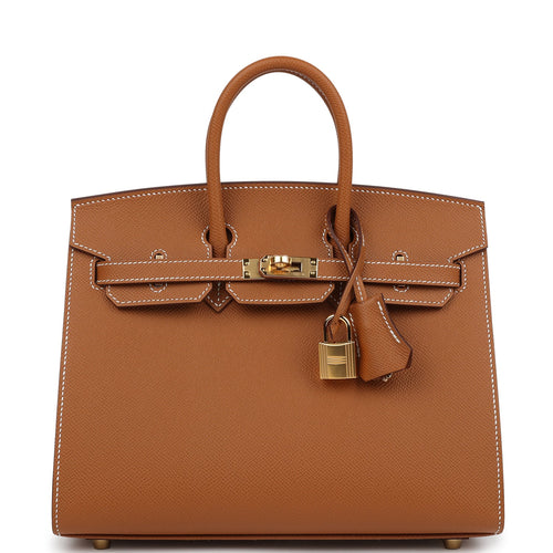 Hermes Birkin Sellier 25 Gold Epsom Gold Hardware