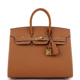 Hermes Birkin Sellier 25 Gold Epsom Gold Hardware