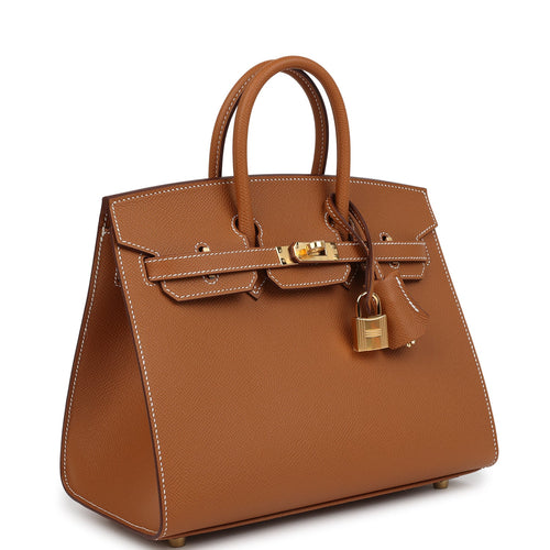 Hermes Birkin Sellier 25 Gold Epsom Gold Hardware