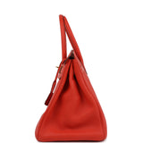 Pre-owned Hermes Birkin 35 Capucine Togo Gold Hardware