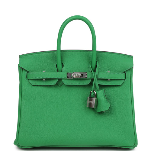 Hermes Birkin 25 Bambou Togo Palladium Hardware