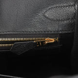 Pre-owned Hermes Birkin 30 Black Epsom Gold Hardware