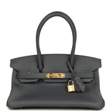 Hermes Shoulder Birkin Light 29 Ardoise Evercolor Gold Hardware