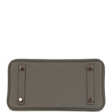 Pre-owned Hermes Birkin 25 Etain Togo Rose Gold Hardware