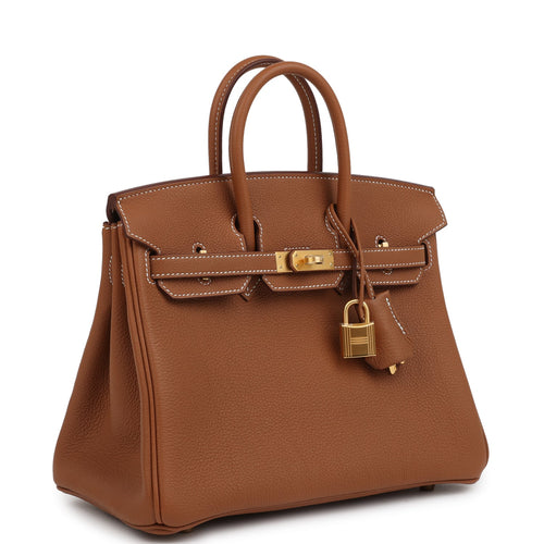 Hermes Birkin 25 Gold Togo Brushed Gold Hardware