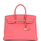 Hermes Birkin 35 Rose Lipstick Togo Gold Hardware
