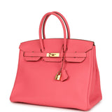 Hermes Birkin 35 Rose Lipstick Togo Gold Hardware