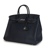 Hermes Special Order (HSS) Birkin 40 Bleu Nuit Verso Togo Palladium Hardware