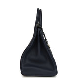 Hermes Special Order (HSS) Birkin 40 Bleu Nuit Verso Togo Palladium Hardware