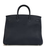 Hermes Special Order (HSS) Birkin 40 Bleu Nuit Verso Togo Palladium Hardware