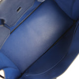 Hermes Special Order (HSS) Birkin 40 Bleu Nuit Verso Togo Palladium Hardware