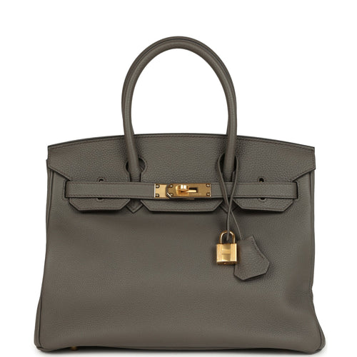 Hermes Birkin 30 Etain Togo Gold Hardware