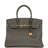 Hermes Birkin 30 Etain Togo Gold Hardware