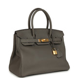 Hermes Birkin 30 Etain Togo Gold Hardware