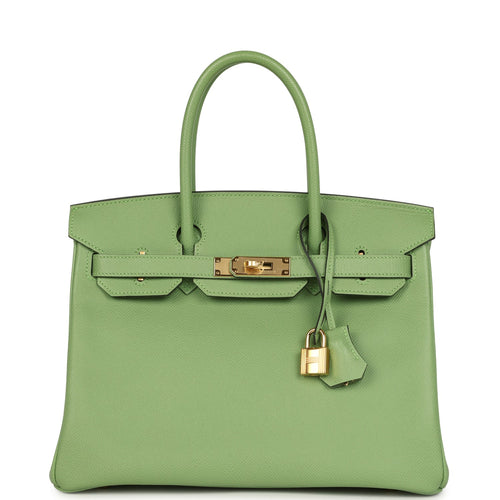 Hermes Birkin 30 Vert Criquet Epsom Gold Hardware