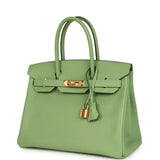 Hermes Birkin 30 Vert Criquet Epsom Gold Hardware