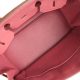 Pre-owned Hermes Birkin 35 Bois De Rose Fjord Palladium Hardware