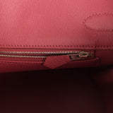 Pre-owned Hermes Birkin 35 Bois De Rose Fjord Palladium Hardware