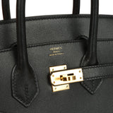 Hermes Birkin Sellier 25 Black Madame Gold Hardware