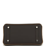 Hermes Special Order (HSS) Birkin 25 Ebene and Beige De Weimar Swift Brushed Palladium Hardware