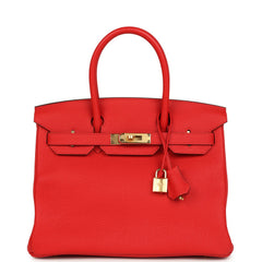 Hermes Birkin 30 Rouge de Coeur Togo Gold Hardware