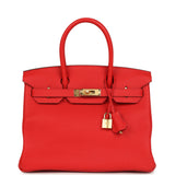 Hermes Birkin 30 Rouge de Coeur Togo Gold Hardware