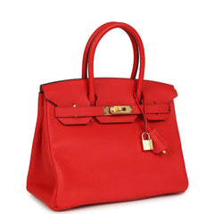 Hermes Birkin 30 Rouge de Coeur Togo Gold Hardware