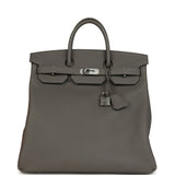 Pre-owned Hermes HAC Birkin 40 Etain Togo Palladium Hardware