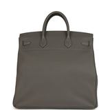 Pre-owned Hermes HAC Birkin 40 Etain Togo Palladium Hardware