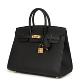 Hermes Birkin Sellier 25 Black Epsom Gold Hardware - Thumbnail View 5