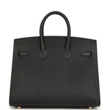 Hermes Birkin Sellier 25 Black Epsom Gold Hardware - Thumbnail View 4