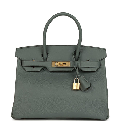 Hermes Birkin 30 Vert Amande Epsom Gold Hardware