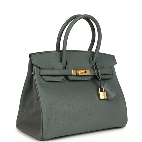 Hermes Birkin 30 Vert Amande Epsom Gold Hardware