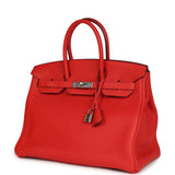 Hermes Birkin 35 Rouge Tomate Togo Palladium Hardware