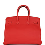 Hermes Birkin 35 Rouge Tomate Togo Palladium Hardware