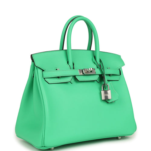 Hermes Birkin 25 Vert Comics Swift Palladium Hardware