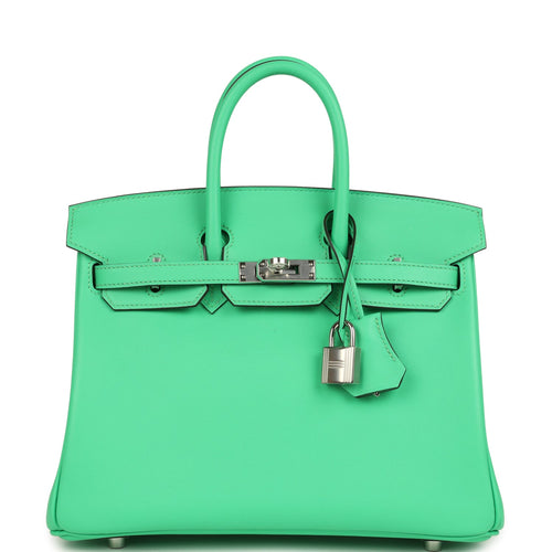 Hermes Birkin 25 Vert Comics Swift Palladium Hardware